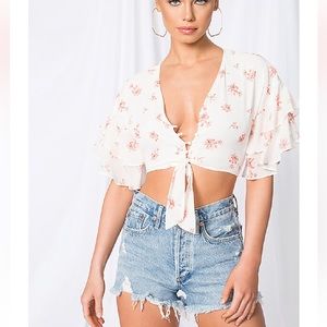 Superdown audrena ruffle top